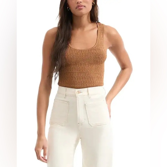 Veronica Beard Tops - Veronica Beard Whiskey Brown Sandra Tank Top